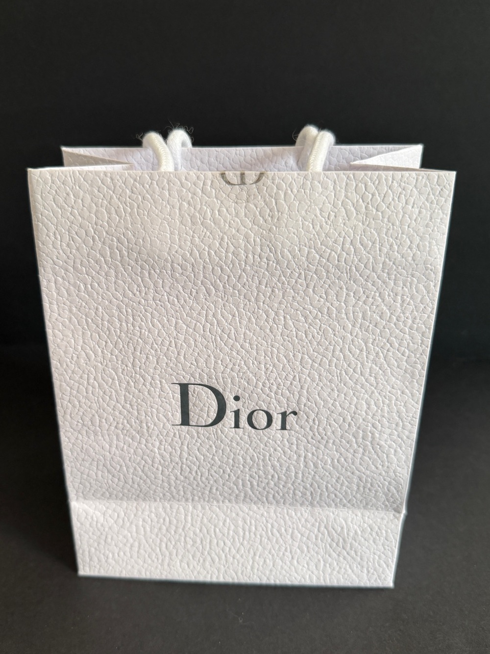 Dior Cream Textured Gift Box with Rope Handle